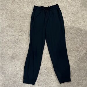 Lululemon stretch high-rise joggers, navy, size 0